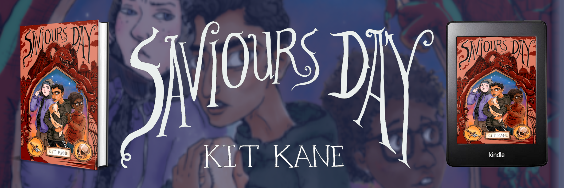 Young Adult Fantasy Adventure Book SAVIOURS DAY by Kit Kane - Banner