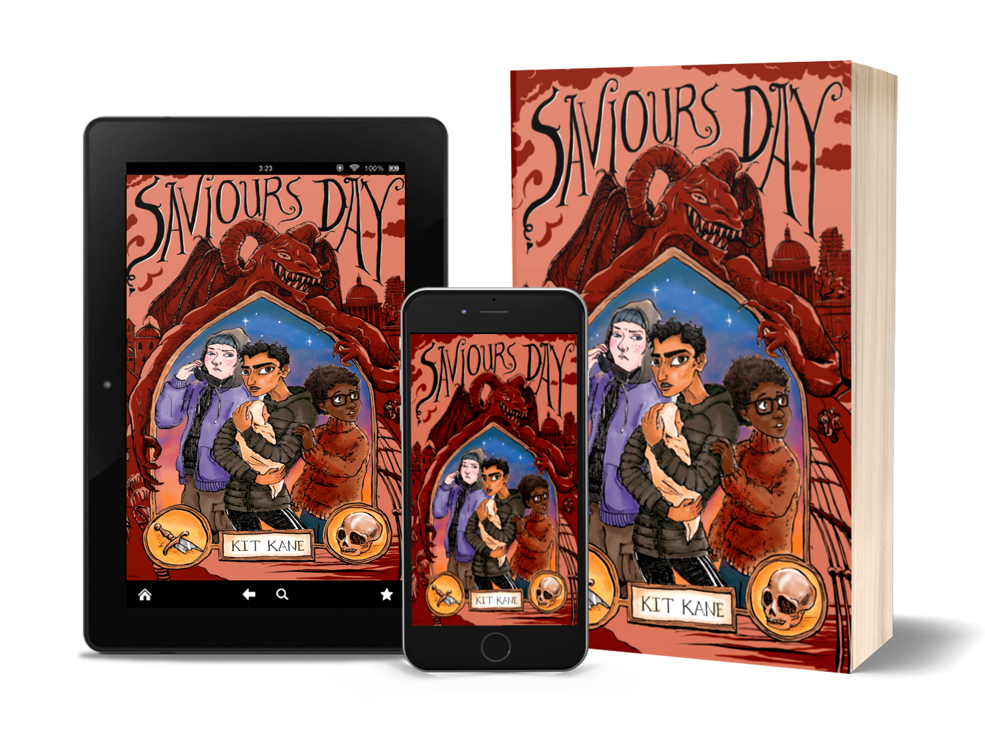 Young Adult Fantasy Adventure Book SAVIOURS DAY by Kit Kane - Ebook, Paperback, Hardcover