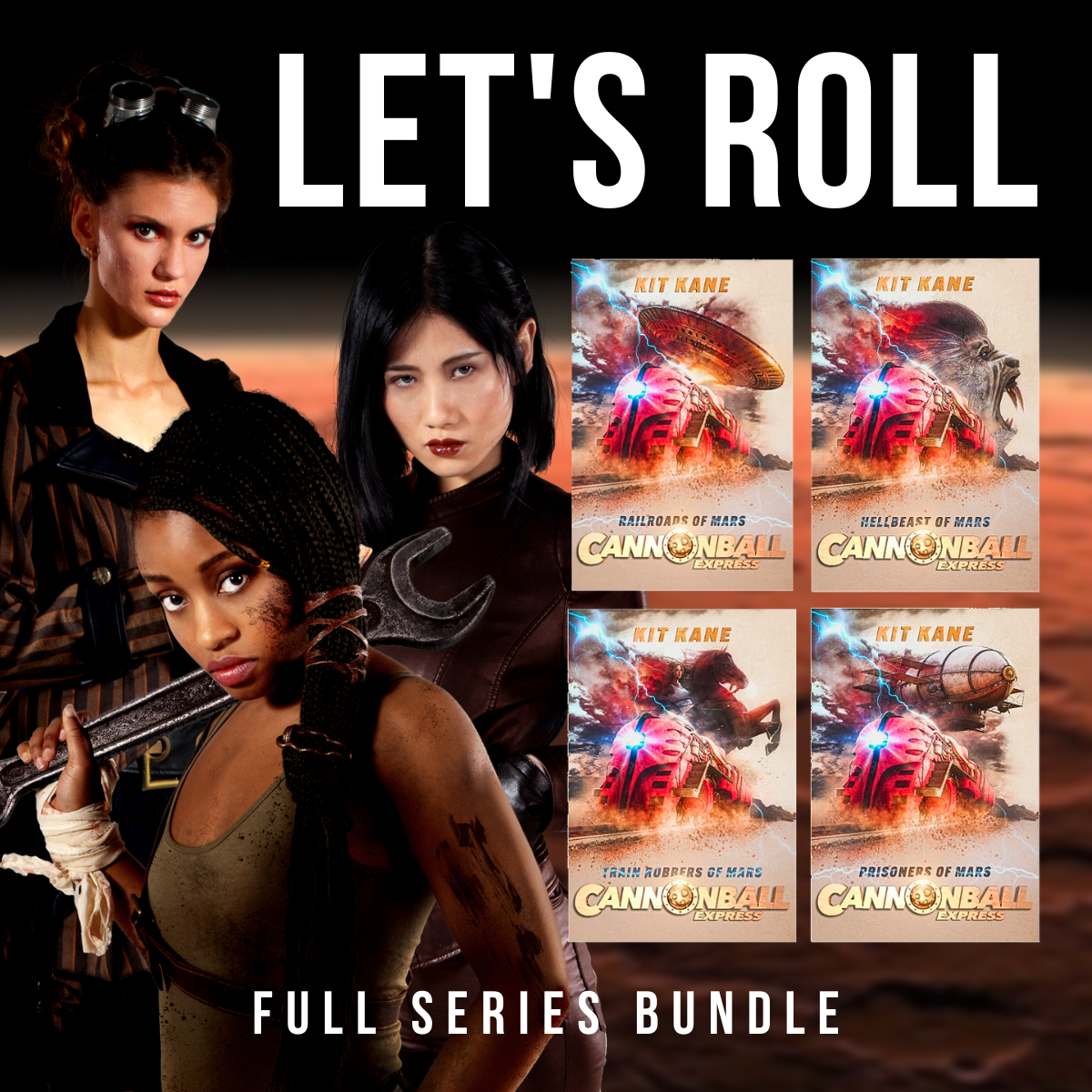 Space Western Sci-Fi Book Series CANNONBALL EXPRESS - Let's Roll - Bundle - Kit Kane