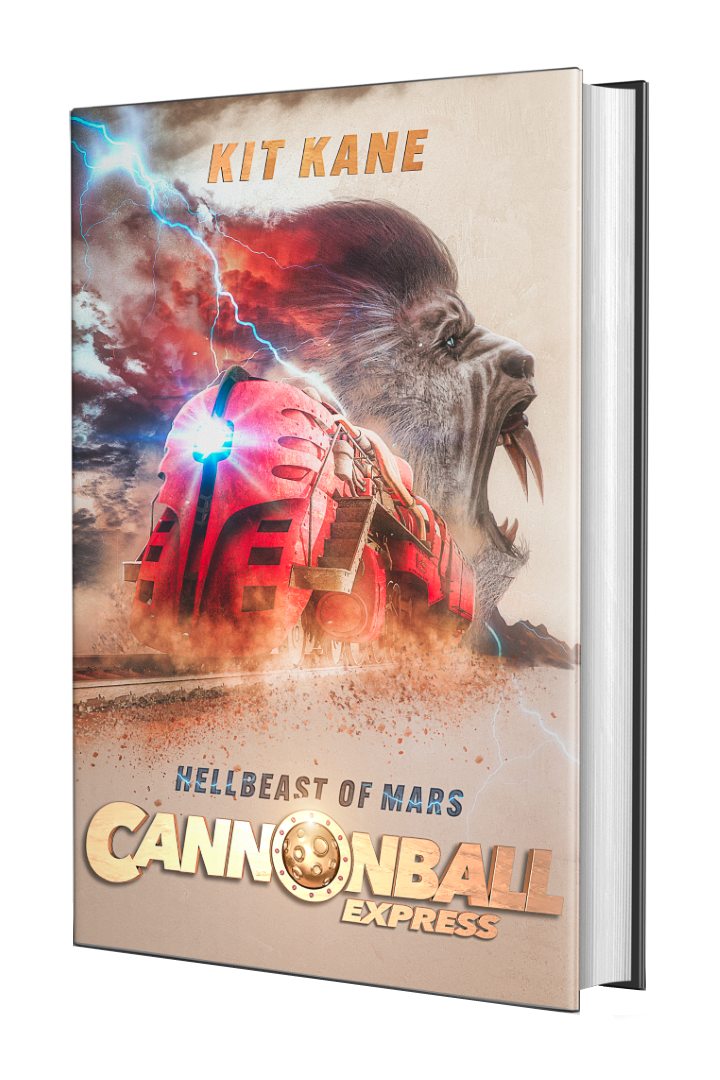 Space Western Sci-Fi Book Series CANNONBALL EXPRESS - Book 2 - Hardcover - Hellbeast of Mars - Kit Kane