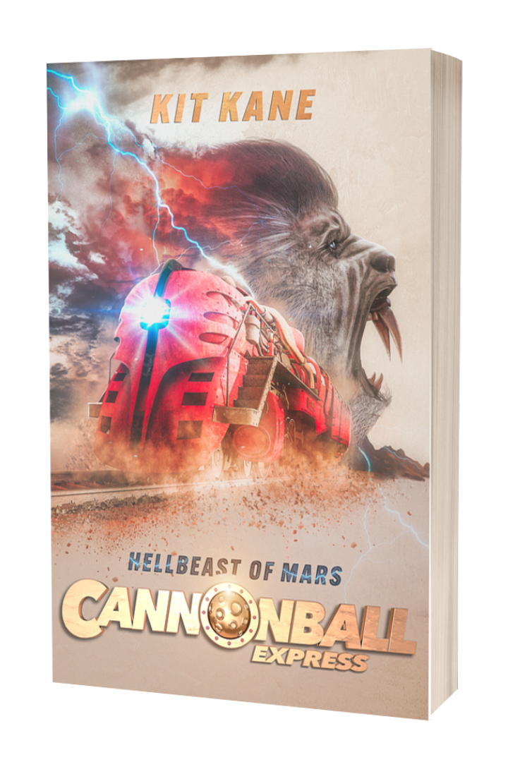 Space Western Sci-Fi Book Series CANNONBALL EXPRESS - Book 2 - Paperback - Hellbeast of Mars - Kit Kane