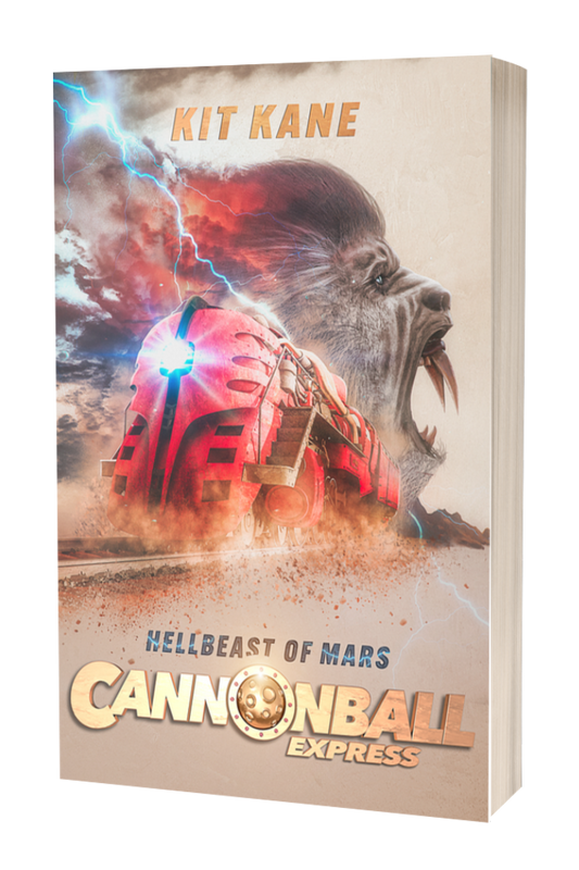 Space Western Sci-Fi Book Series CANNONBALL EXPRESS - Book 2 - Paperback - Hellbeast of Mars - Kit Kane