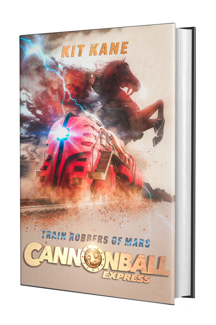 Space Western Sci-Fi Book Series CANNONBALL EXPRESS - Book 3 - Hardcover - Train Robbers of Mars - Kit Kane