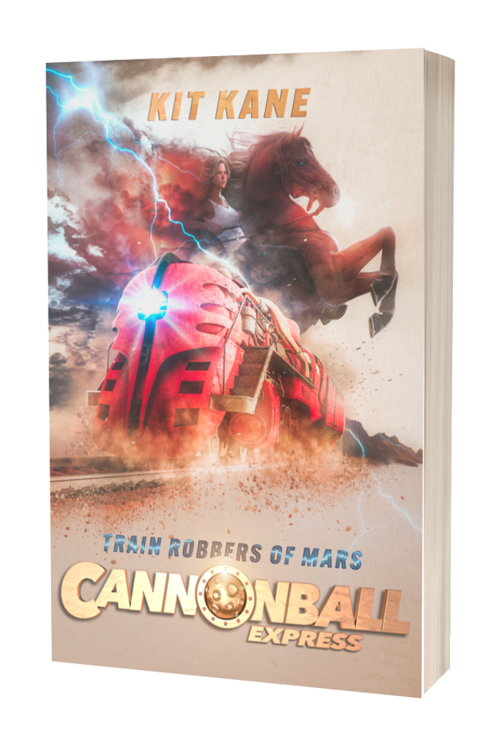 Space Western Sci-Fi Book Series CANNONBALL EXPRESS - Book 3 - Paperback - Train Robbers of Mars - Kit Kane