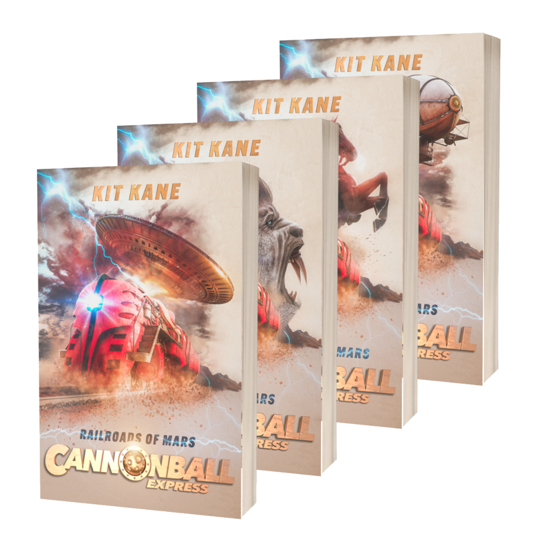 CANNONBALL EXPRESS - A Steampunk Space Western Sci-Fi Books Series by Kit Kane - Full Series Paperback Bundle